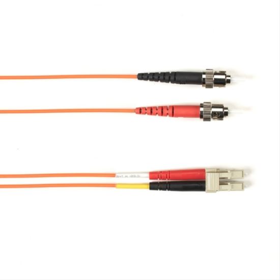 Black Box FOLZH10-005M-STLC-OR fiber optic cable 196.9" (5 m) ST LC OM3 Orange1