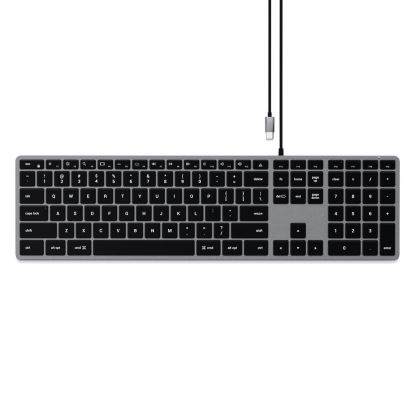 Satechi Slim W3 keyboard USB QWERTY English Aluminum, Black1