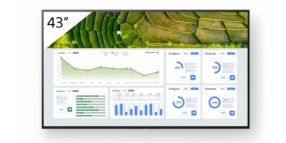 Sony FW-43BZ30L signage display Digital signage flat panel 43" LCD Wi-Fi 440 cd/m² 4K Ultra HD Black Android 24/71