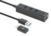 Manhattan 180894 interface hub USB 3.2 Gen 1 (3.1 Gen 1) Type-A + Type-C 5000 Mbit/s Black2