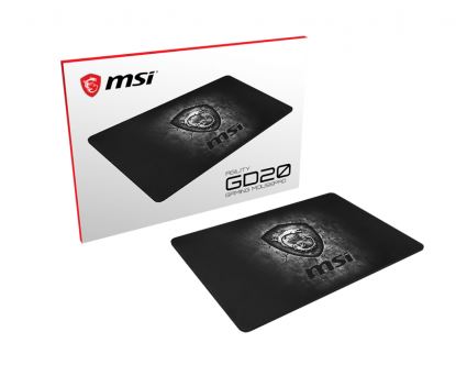 MSI AGILITYGD20 mouse pad Gaming mouse pad Black, Gray1
