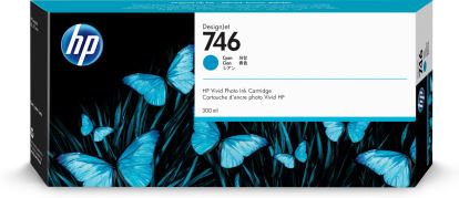 HP 746 300-ML CYAN DESIGNJET INK CARTRIDGE, P2V80A1