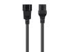 Monoprice 42052 power cable Black 11.8" (0.3 m) IEC C14 IEC C152