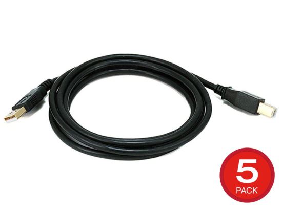 Monoprice 39918 USB cable 70.9" (1.8 m) USB 2.0 USB A USB B Black1