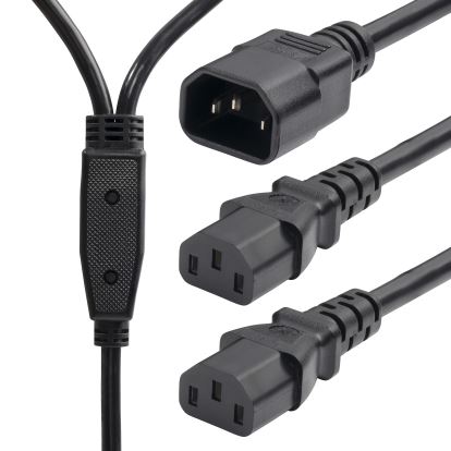 StarTech.com 8723-8600-POWER-CORD power cable Black 70.9" (1.8 m) C14 coupler 2 x C13 coupler1