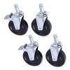 Optional Casters For Wire Shelving, 600 lbs/Caster, Black, 4/Set1