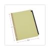 Deluxe Preprinted Simulated Leather Tab Dividers with Gold Printing, 25-Tab, A to Z, 11 x 8.5, Buff, 1 Set2