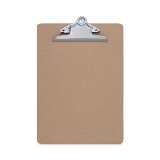 Hardboard Clipboard, 1.25" Clip Capacity, Holds 8.5 x 11 Sheets, Brown1