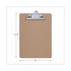 Hardboard Clipboard, 1.25" Clip Capacity, Holds 8.5 x 11 Sheets, Brown2