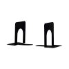 Economy Bookends, Nonskid, 4.75 x 5.25 x 5, Heavy Gauge Steel, Black, 1 Pair1