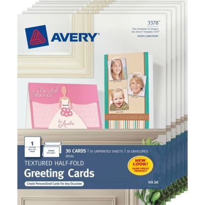 Avery&reg; Inkjet Greeting Card - White1