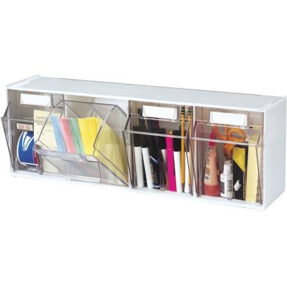 Deflecto Tilt Bin Interlocking Multi-Bin Storage Organizer1