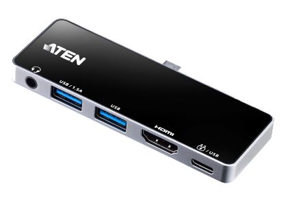 ATEN UH3238 interface hub USB 3.2 Gen 1 (3.1 Gen 1) Type-C Black, Silver1