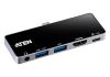 ATEN UH3238 interface hub USB 3.2 Gen 1 (3.1 Gen 1) Type-C Black, Silver4