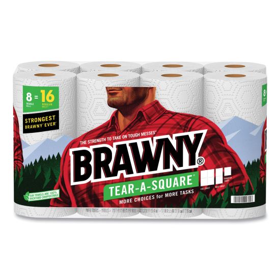 Brawny® Tear-A-Square® Perforated Kitchen Roll Towels1