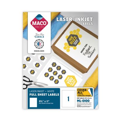 MACO® Cover-All™ Opaque Laser/Inkjet Shipping Labels1