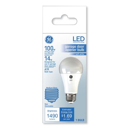 GE LED Soft White A19 Garage Door Opener Bulb1