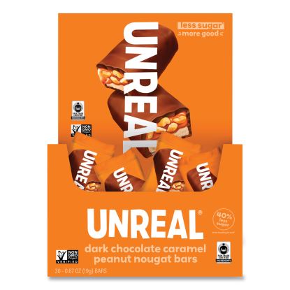 UNREAL® Dark Chocolate Caramel Peanut Nougat Bars1