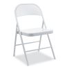 Armless Steel Folding Chair, Supports Up to 275 lb, Gray Seat, Gray Back, Gray Base, 4/Carton1