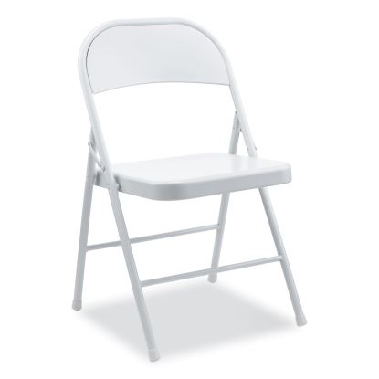 Armless Steel Folding Chair, Supports Up to 275 lb, Gray Seat, Gray Back, Gray Base, 4/Carton1