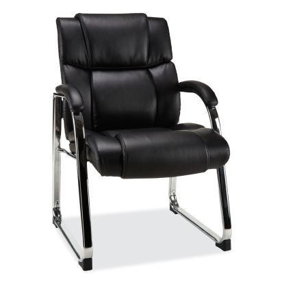 Alera Hildred Series Guest Chair, 25" x 28.94" x 37.8", Black Seat, Black Back, Chrome Base1