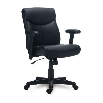Alera Harthope Leather Task Chair, Supports Up to 275 lb, Black Seat/Back, Black Base1