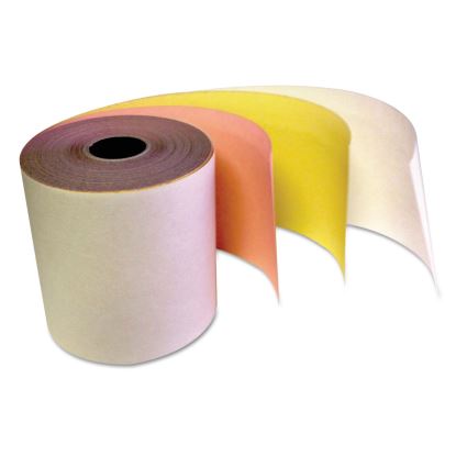 Carbonless Receipt Rolls, 3" x 67 ft, White/Canary/Pink, 5/Pack1