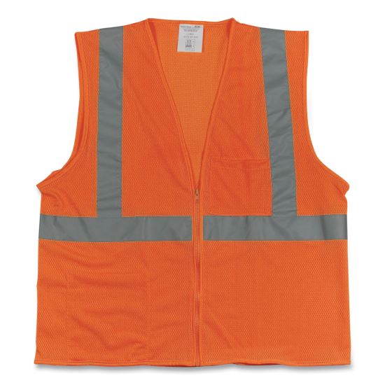 Zipper Safety Vest, 2X-Large, Hi-Viz Orange1