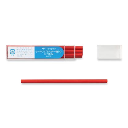 Mechanical Wax-Based Marking Pencil Refills, 4.4 mm, Red, 10/Box1