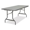 IndestrucTable Commercial Folding Table, Rectangular, 72" x 30" x 29", Charcoal Top, Charcoal Base/Legs1