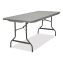 IndestrucTable Commercial Folding Table, Rectangular, 72" x 30" x 29", Charcoal Top, Charcoal Base/Legs1