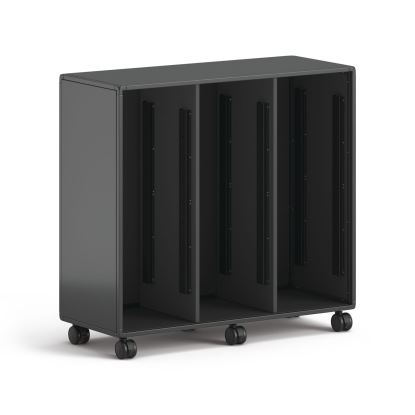 Class-ifi Tote Storage Cabinet, Three-Wide, 46.63" x 18.75" x 44.13", Charcoal Gray1