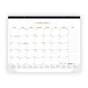 Gold Collection Monthly Desk Pad Calendar, 22 x 17, White Sheets, Black Headband, Clear Corners, 12-Month (Jan to Dec): 20241