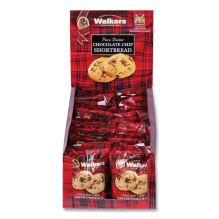 Shortbread Cookies, Chocolate Chip, 1.4 oz Pack, 2/Pack, 20 Packs/Box1