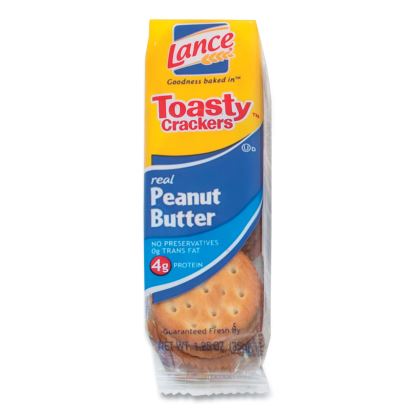 Toasty Crackers, Peanut Butter, 1.25 oz Packet, 24/Box1