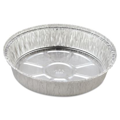 Round Aluminum Container, 37 oz, 8" Diameter, Silver, 500/Carton1