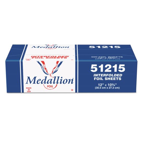 Medallion Interfolded Foil Sheets, 12 x 10.75, 500/Box, 6 Boxes/Carton1