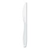 Impress Heavyweight Full-Length Polystyrene Cutlery, Knife, White, 100/Box1