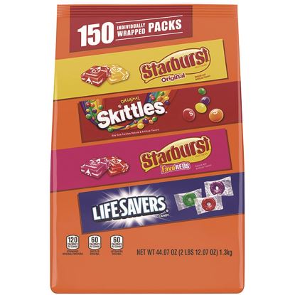 Chewy and Hard Candy Assortment, 44.07 oz Bag, 150 Individually Wrapped Pieces, Ships in 1-3 Business Days1