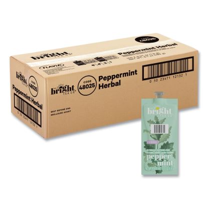 The Bright Tea Co. Peppermint Herbal Tea Freshpack, Peppermint, 0.07 oz Pouch, 100/Carton1