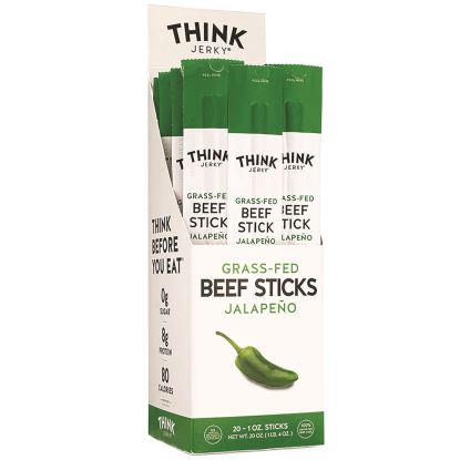 Think Jerky® Jalapeno 100% Grass-Fed Beef Sticks1
