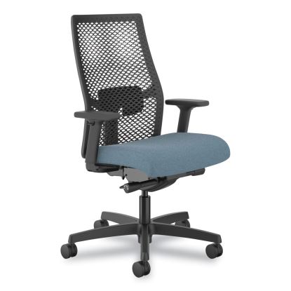 Ignition 2.0 Reactiv Mid-Back Task Chair, 17.25" to 21.75" Seat Height, Blue Fabric Seat, Black Back, Ships in 7-10 Bus Days1