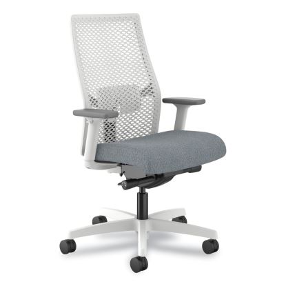 Ignition 2.0 Reactiv Mid-Back Task Chair, 17.25" to 21.75" Seat Height, Basalt Fabric Seat, White Back,Ships in 7-10 Bus Days1