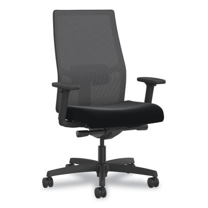 Ignition 2.0 4-Way Stretch Mid-Back Mesh Task Chair, Gray Adjustable Lumbar Support, Black, Ships in 7-10 Business Days1