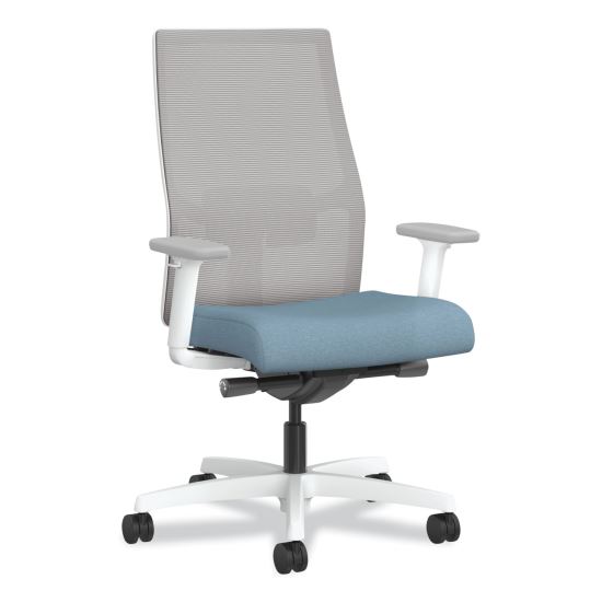 Ignition 2.0 4-Way Stretch Mid-Back Mesh Task Chair, White Lumbar Support, Carolina/Fog/White, Ships in 7-10 Business Days1