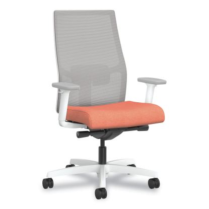 Ignition 2.0 4-Way Stretch Mid-Back Mesh Task Chair,White Lumbar Support, Passion Fruit/Fog/White,Ships in 7-10 Business Days1