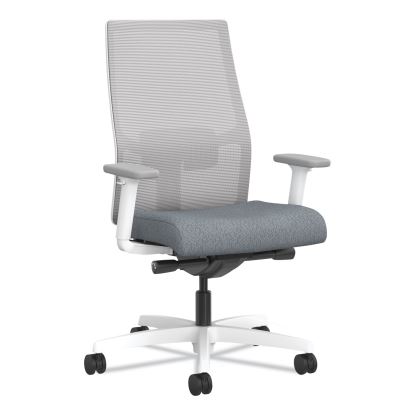 Ignition 2.0 4-Way Stretch Mid-Back Mesh Task Chair, Up to 300 lb, 17" - 20" Seat Ht, Basalt/Fog/White,Ships in 7-10 Bus Days1