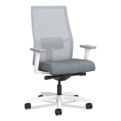 Ignition 2.0 4-Way Stretch Mid-Back Task Chair, Supports 300 lb, 17" to 21" Seat Ht, Basalt/Fog/White, Ships in 7-10 Bus Days1