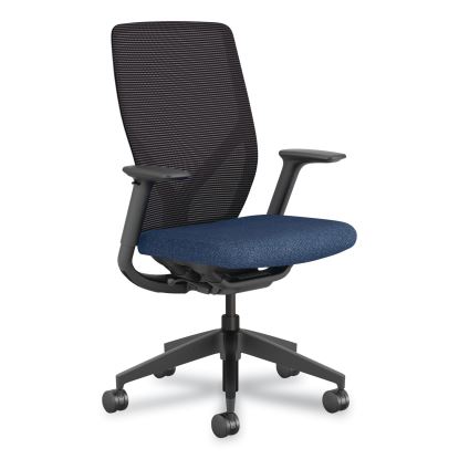 Flexion Mesh Back Chair, Supports Up to 300 lb, 14.81" to 19.7" Seat Ht, Navy Seat, Black Back/Base, Ships in 7-10 Bus Days1