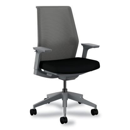 Cipher Mesh Back Task Chair, Supports 300 lb, 15" to 20" Seat Height, Black Seat, Charcoal Back/Base, Ships in 7-10 Bus Days1